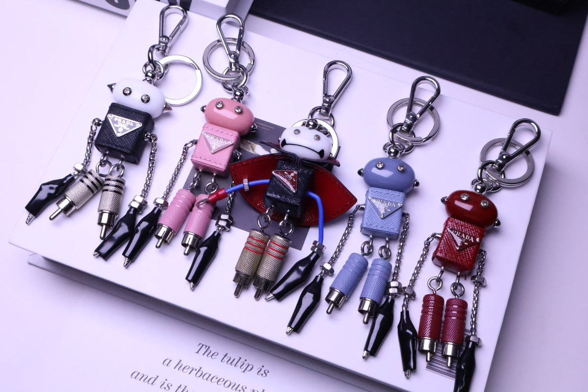 PRADA Triangle Logo Logo Detail Pendant