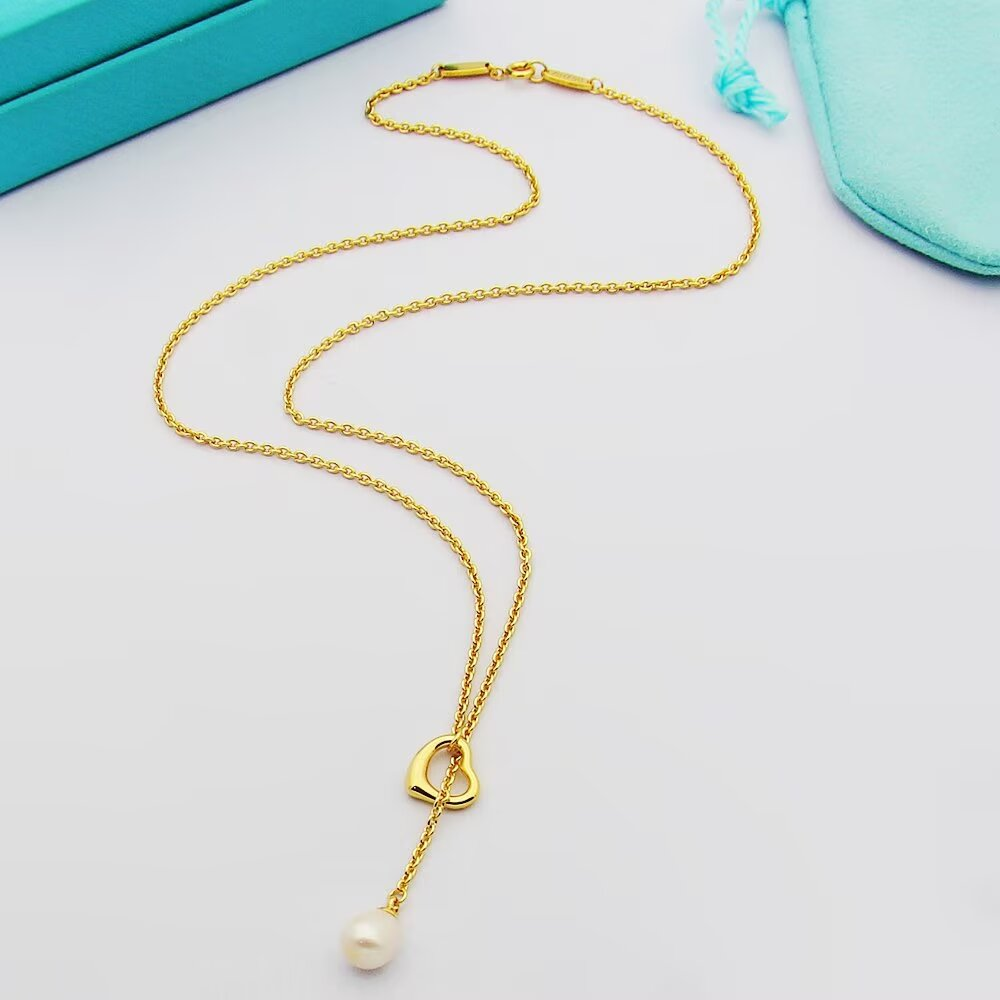 Tiffany & Co. Pearl Heart Necklace