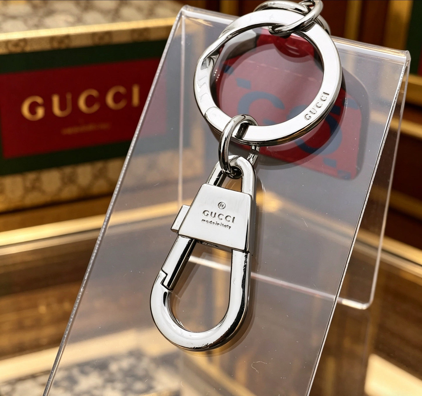 Gucci Leather Vintage Keychain