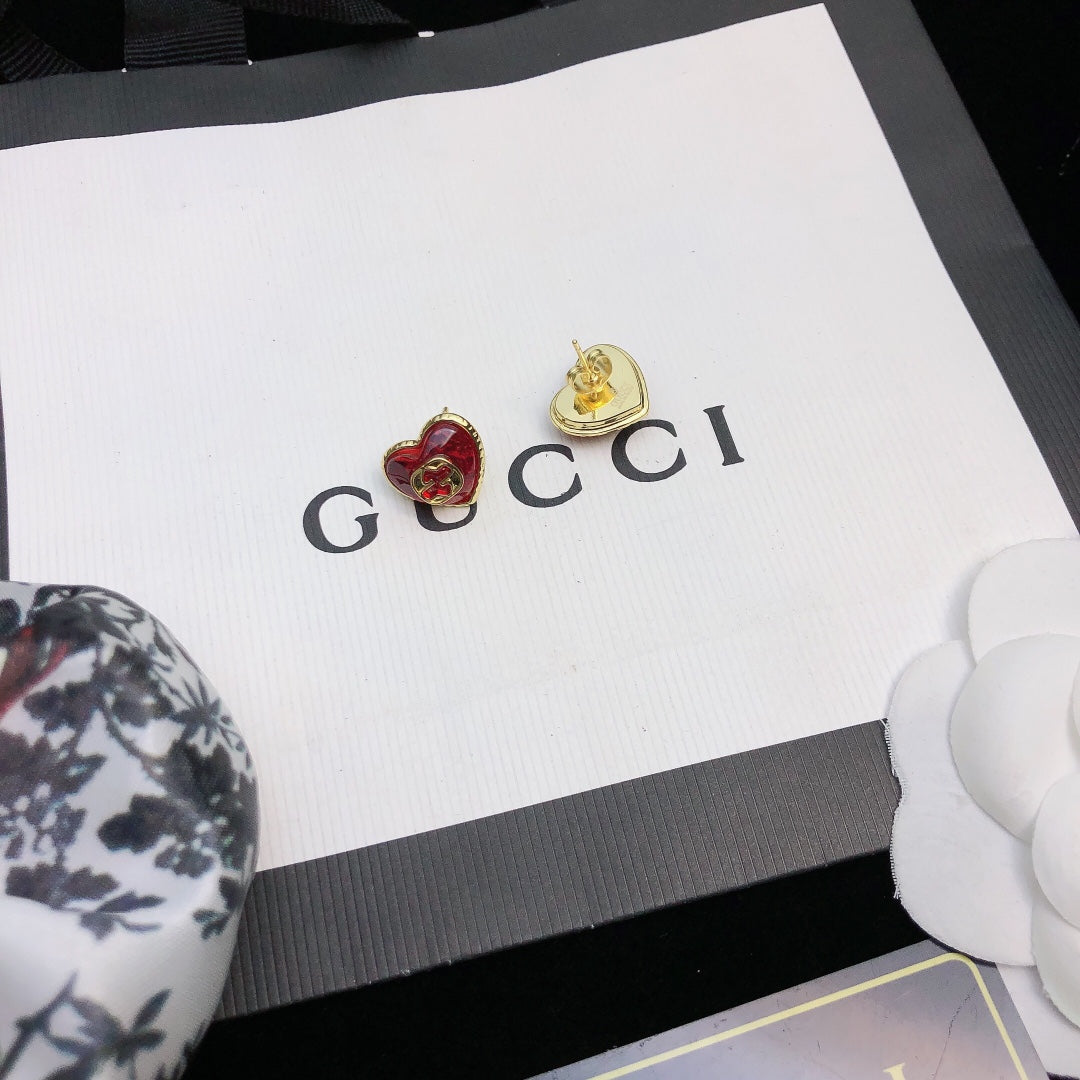 Gucci 925 Silver Double G Earrings