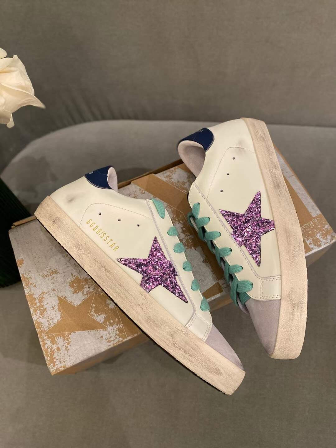 Golden Goose Vintage Distressed Sneakers #313