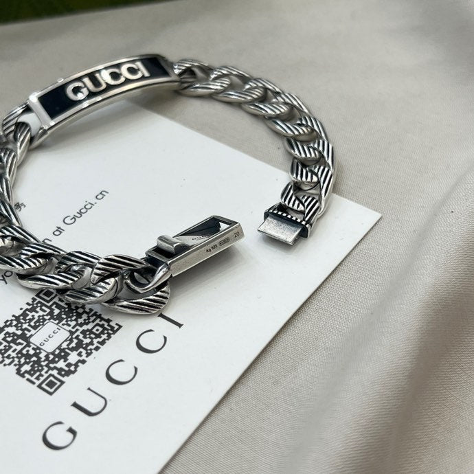 Gucci 925 Silver Enamel Bracelet