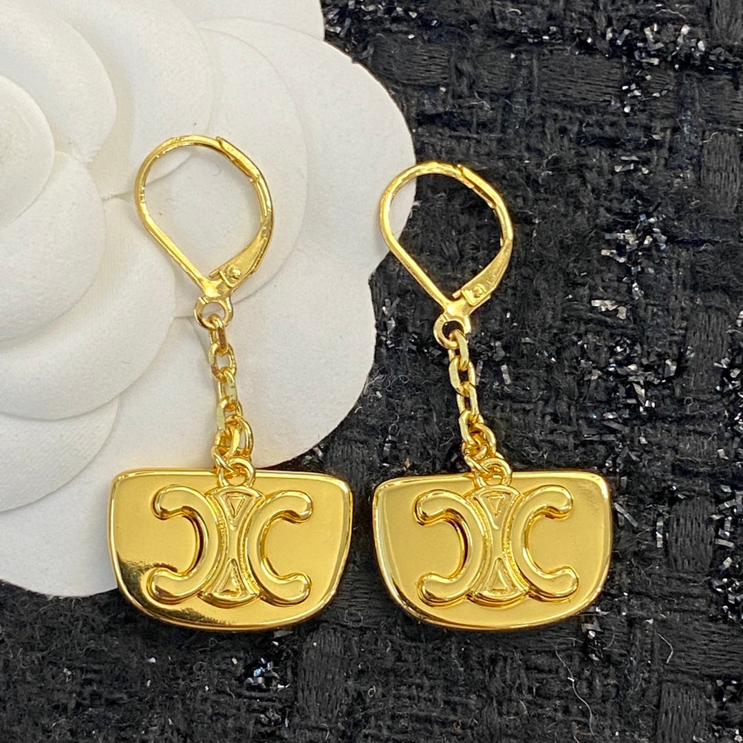 CELINE Triomphe Vintage Earrings