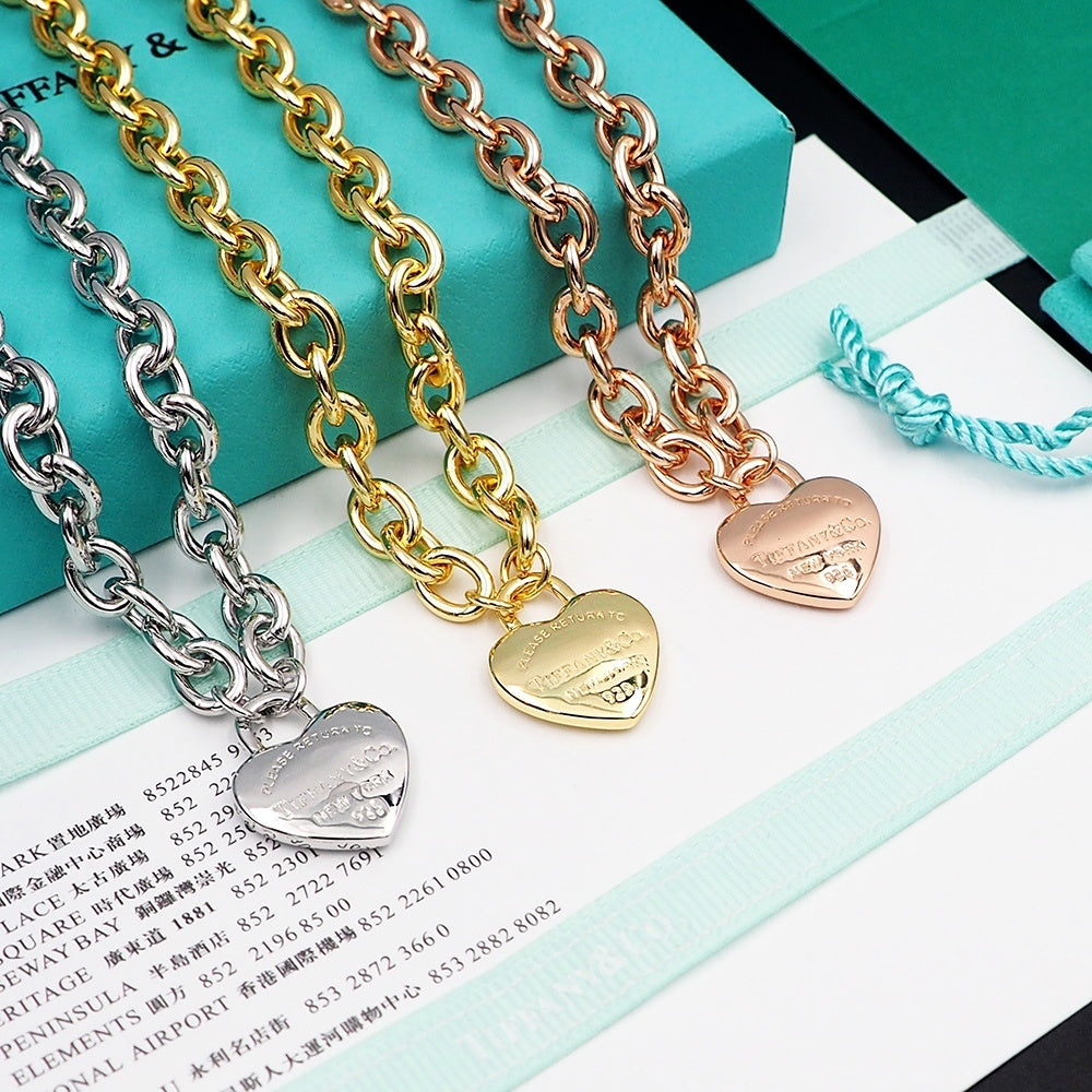 Tiffany & Co. Heart T Motif Necklace