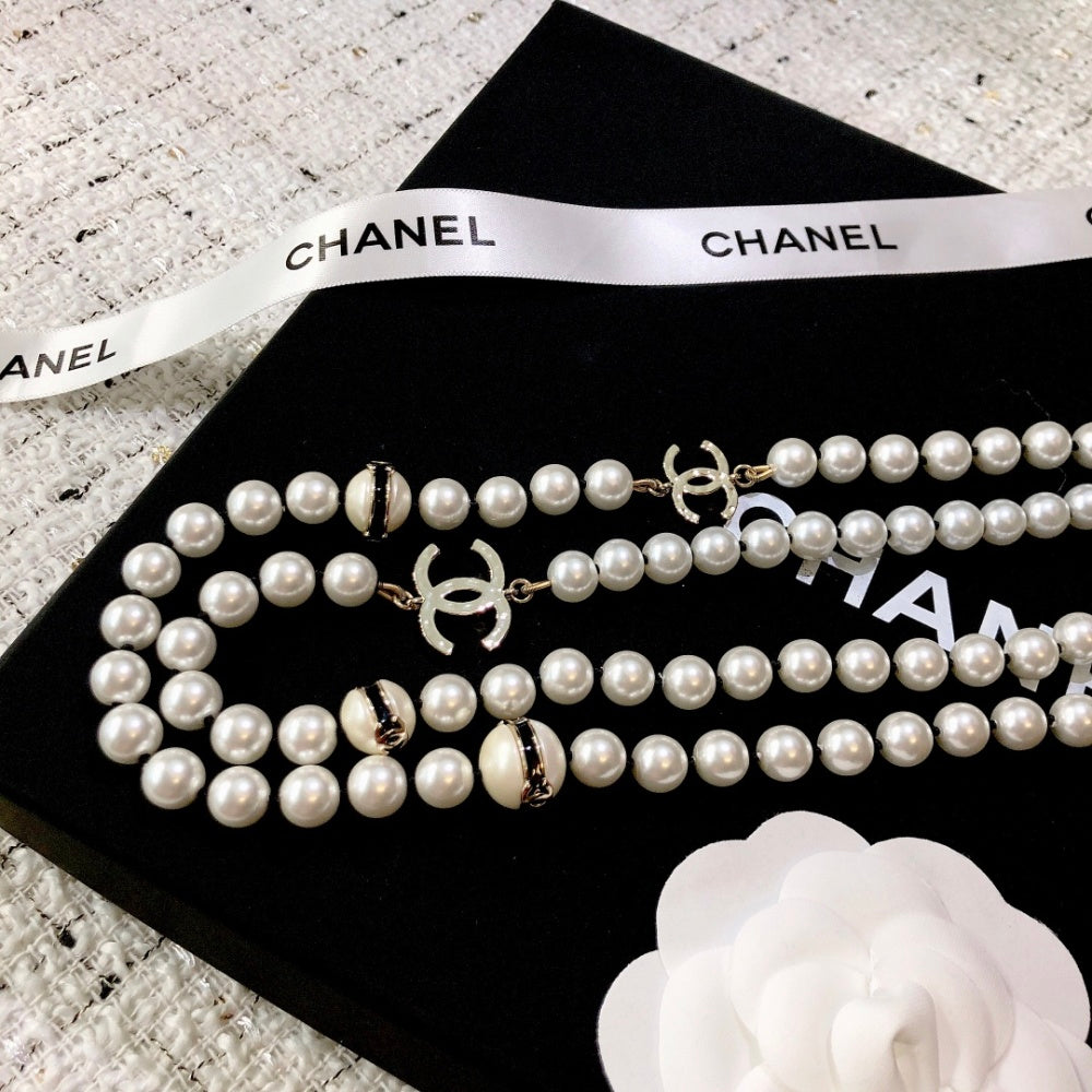Chanel Pearl Heart Necklace