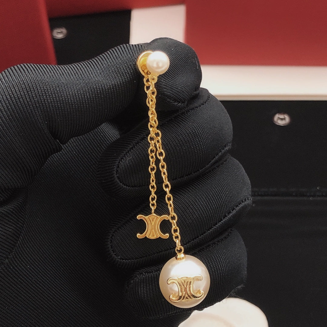 CELINE Brass Earrings