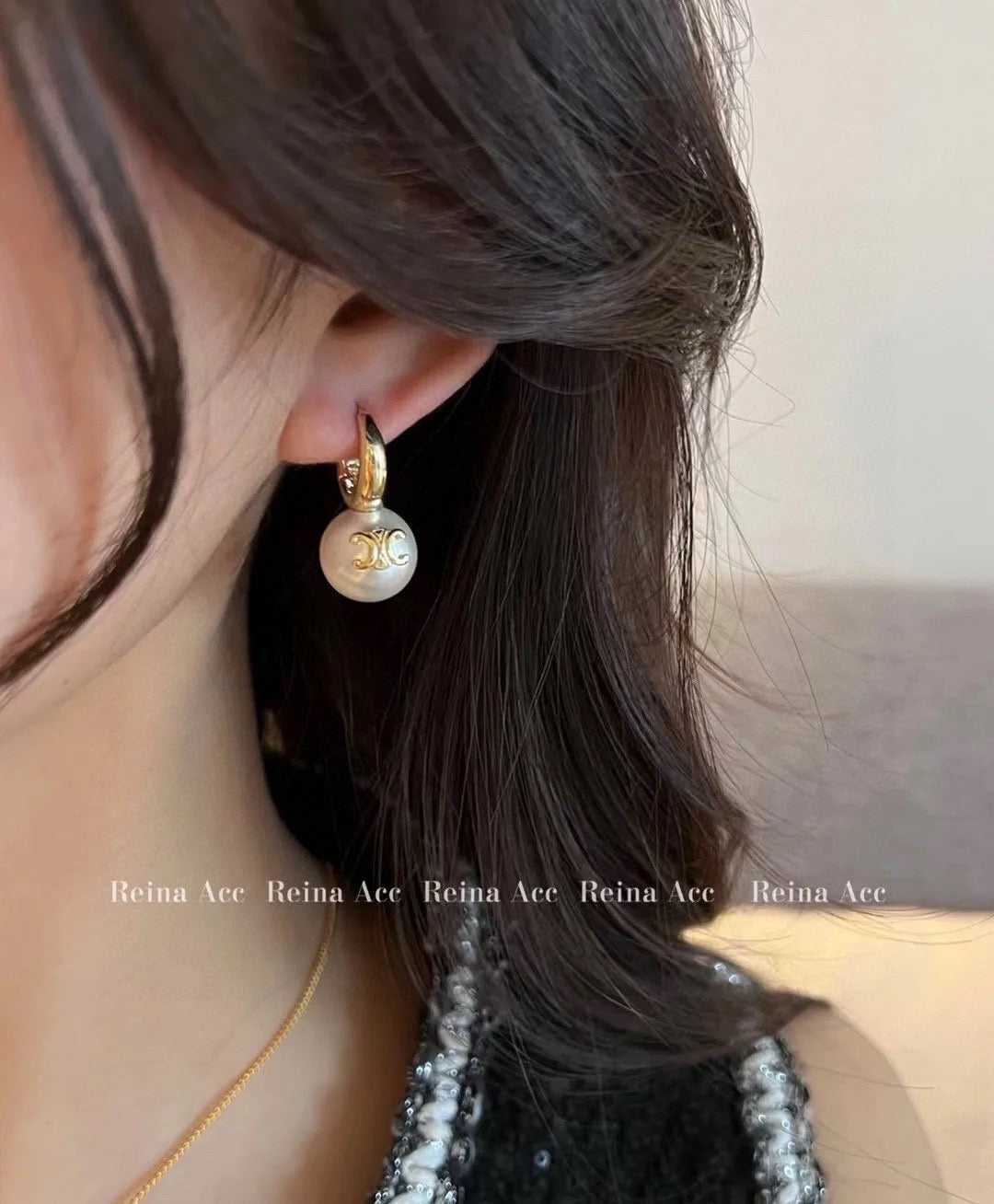 CELINE Pearl Earrings