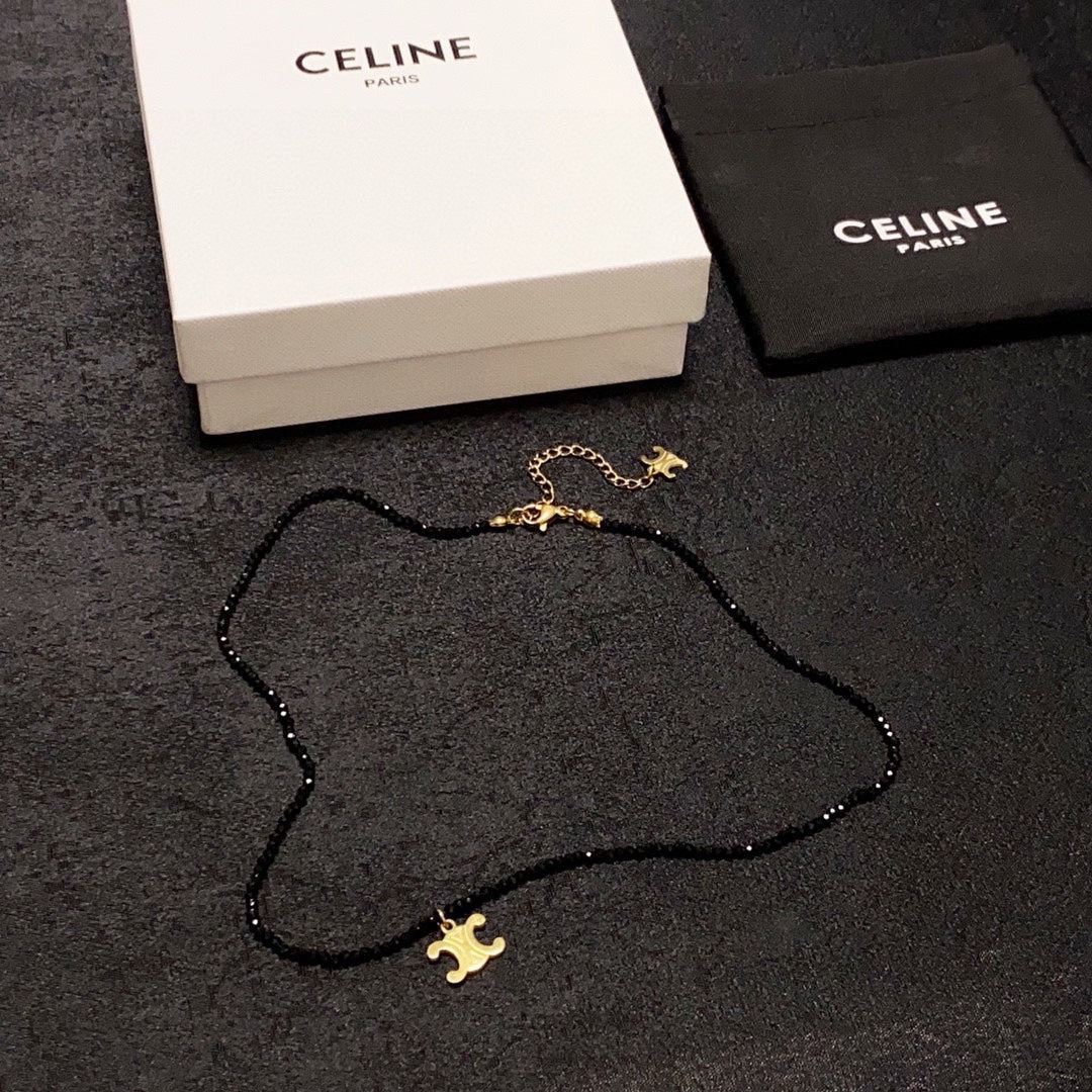 CELINE Gold-Plated Stainless Steel Necklace