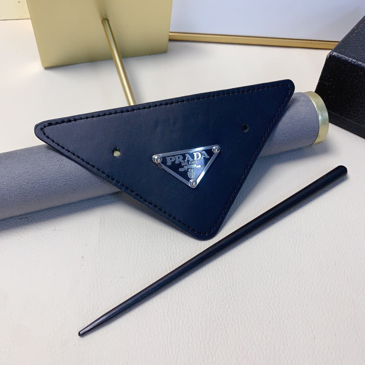 PRADA Leather Hair Accessory