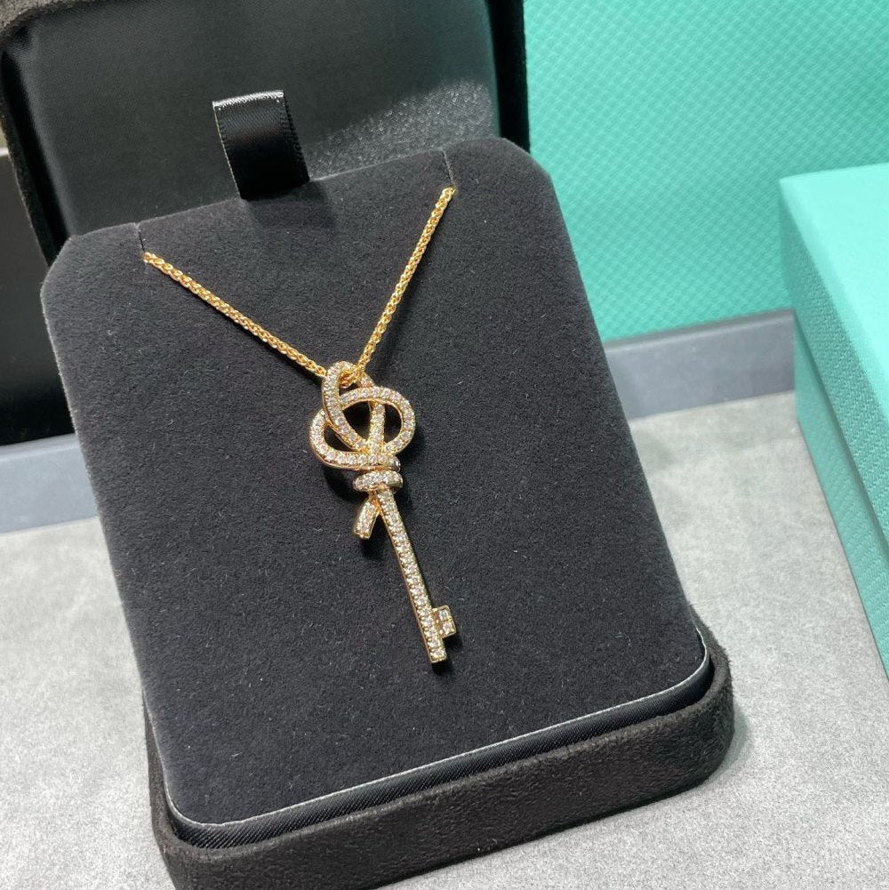 Tiffany & Co. Gold-Plated Crystal Necklace