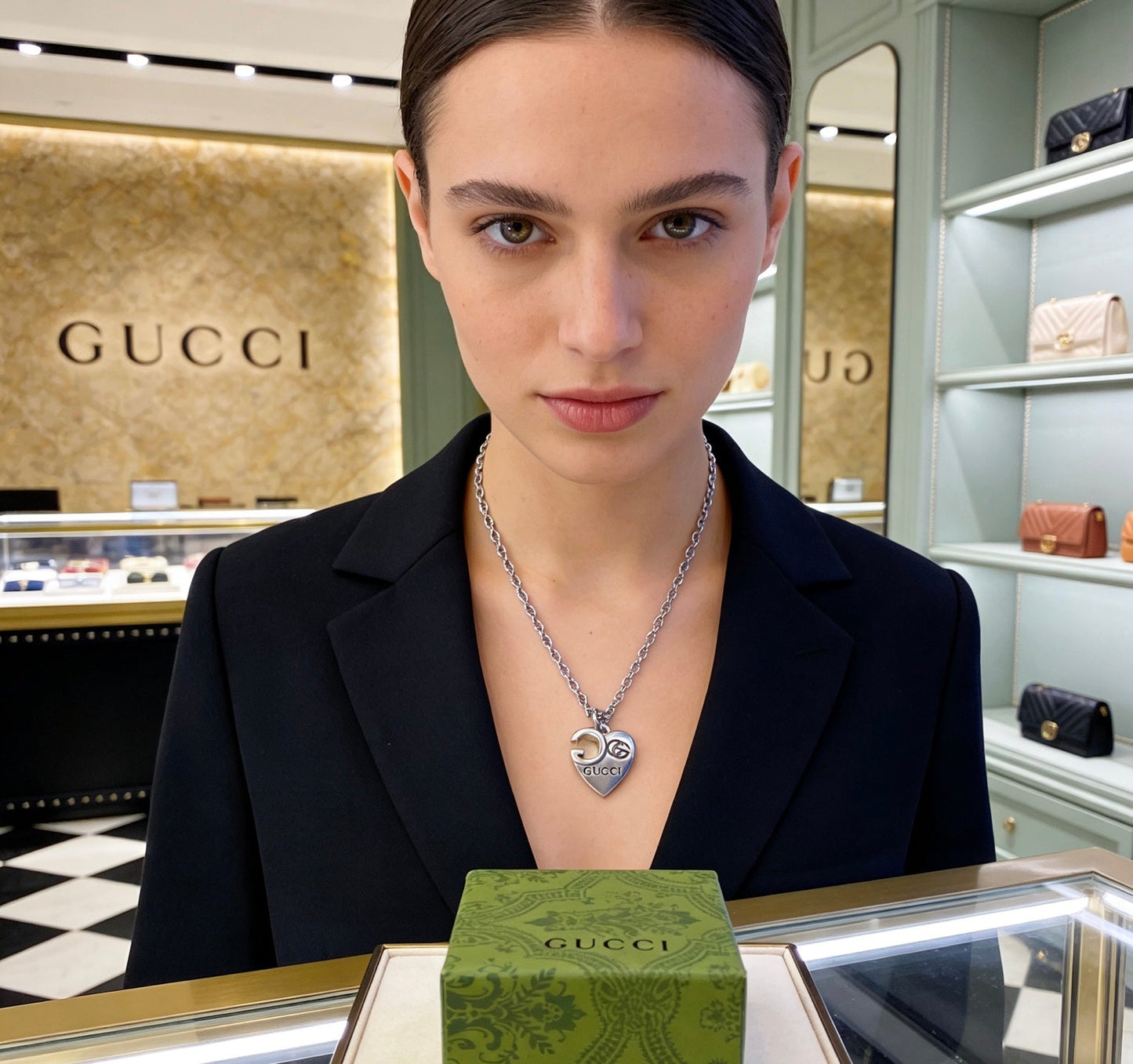 Gucci Vintage Double G Necklace