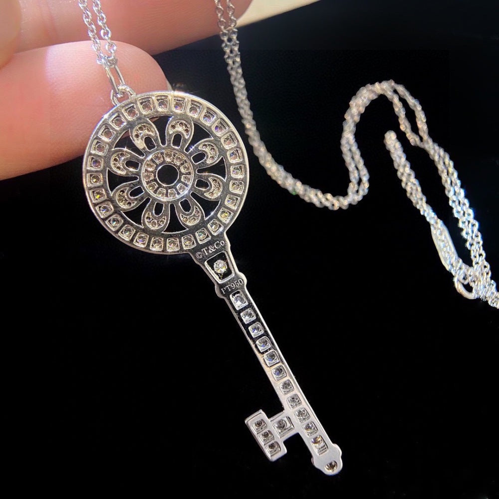 Tiffany & Co. Gold-Plated Key Motif Necklace