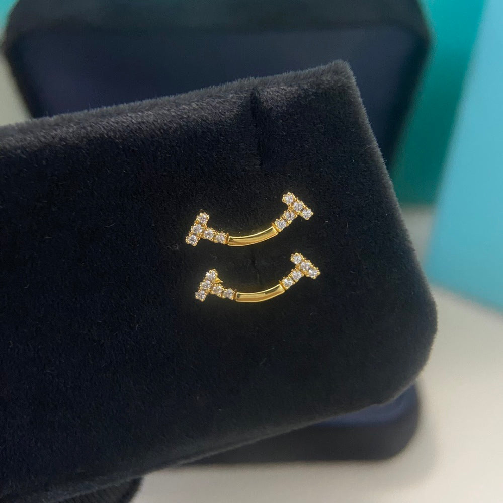 Tiffany & Co. Crystal Smile Earrings