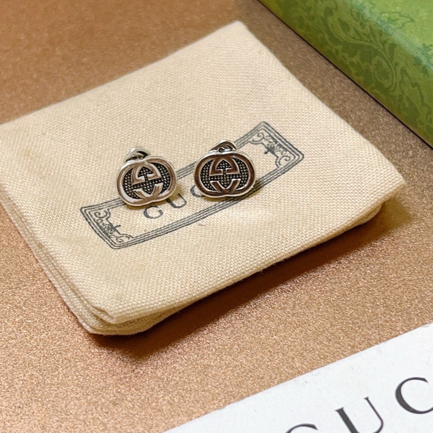Gucci Vintage Double G Earrings