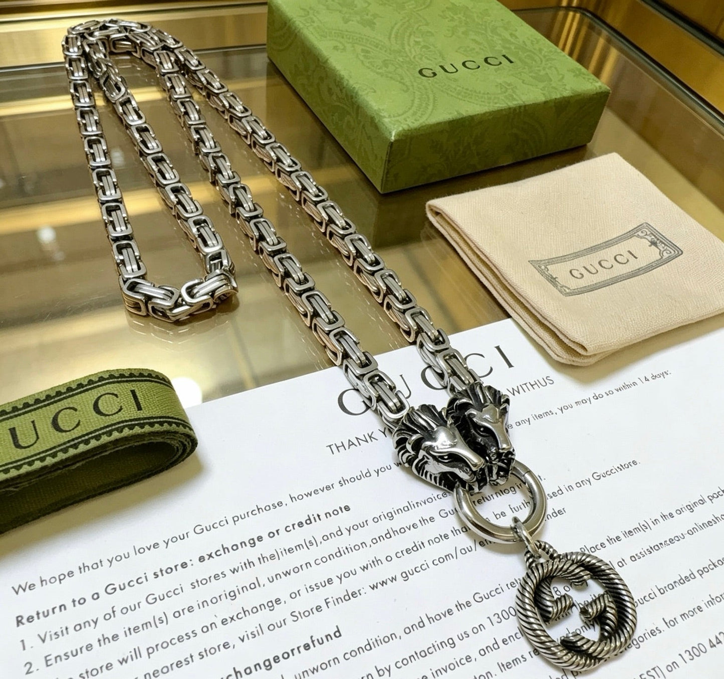 Gucci Vintage Double G Necklace