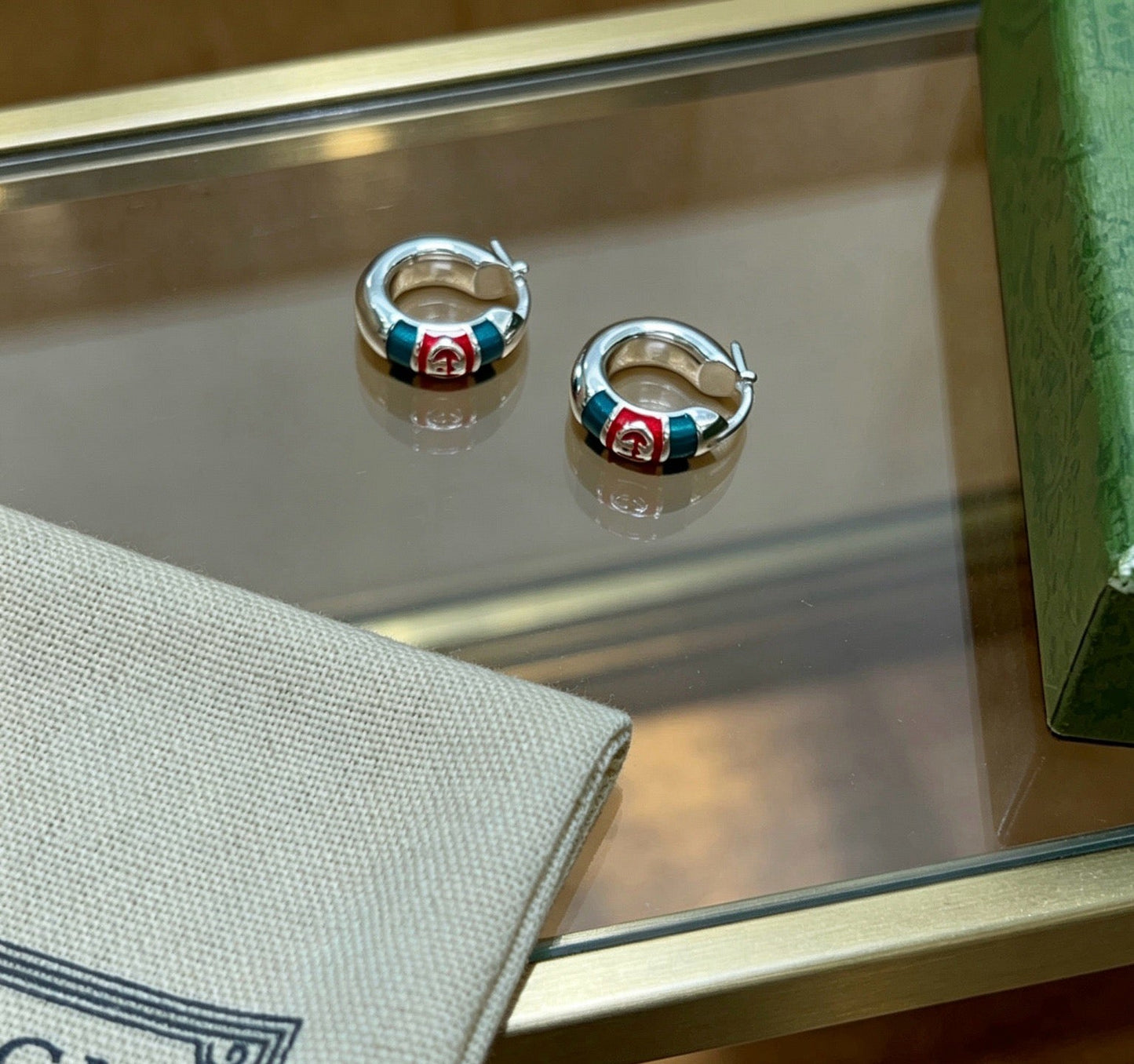 Gucci Vintage Double G Earrings