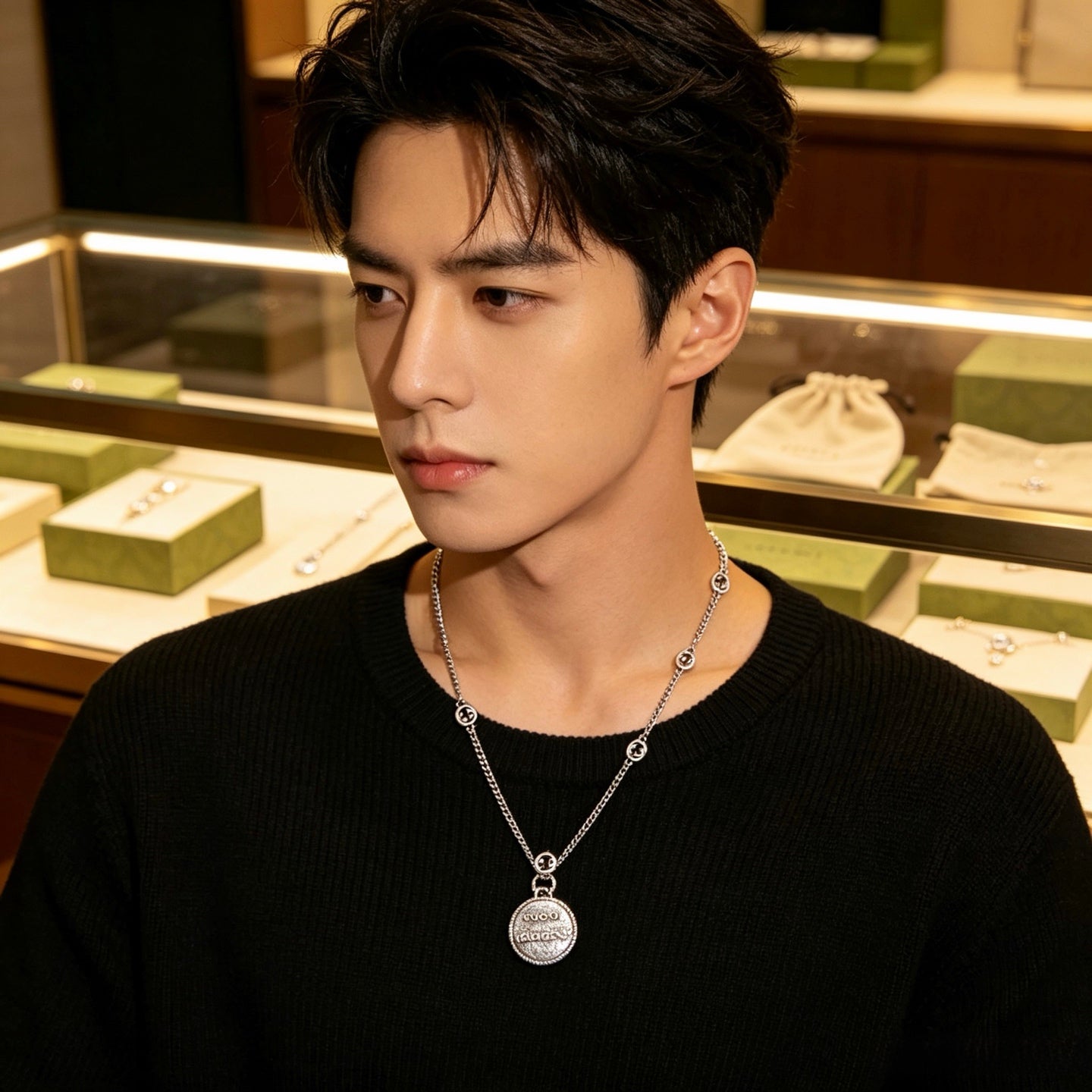Gucci Vintage Double G Necklace