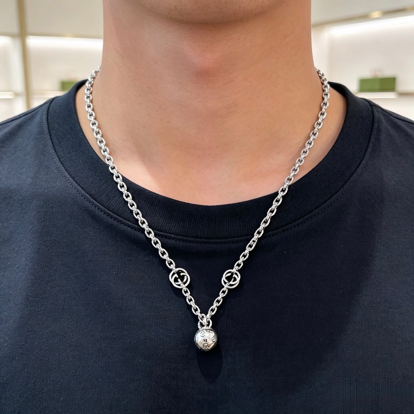 Gucci Vintage Double G Necklace