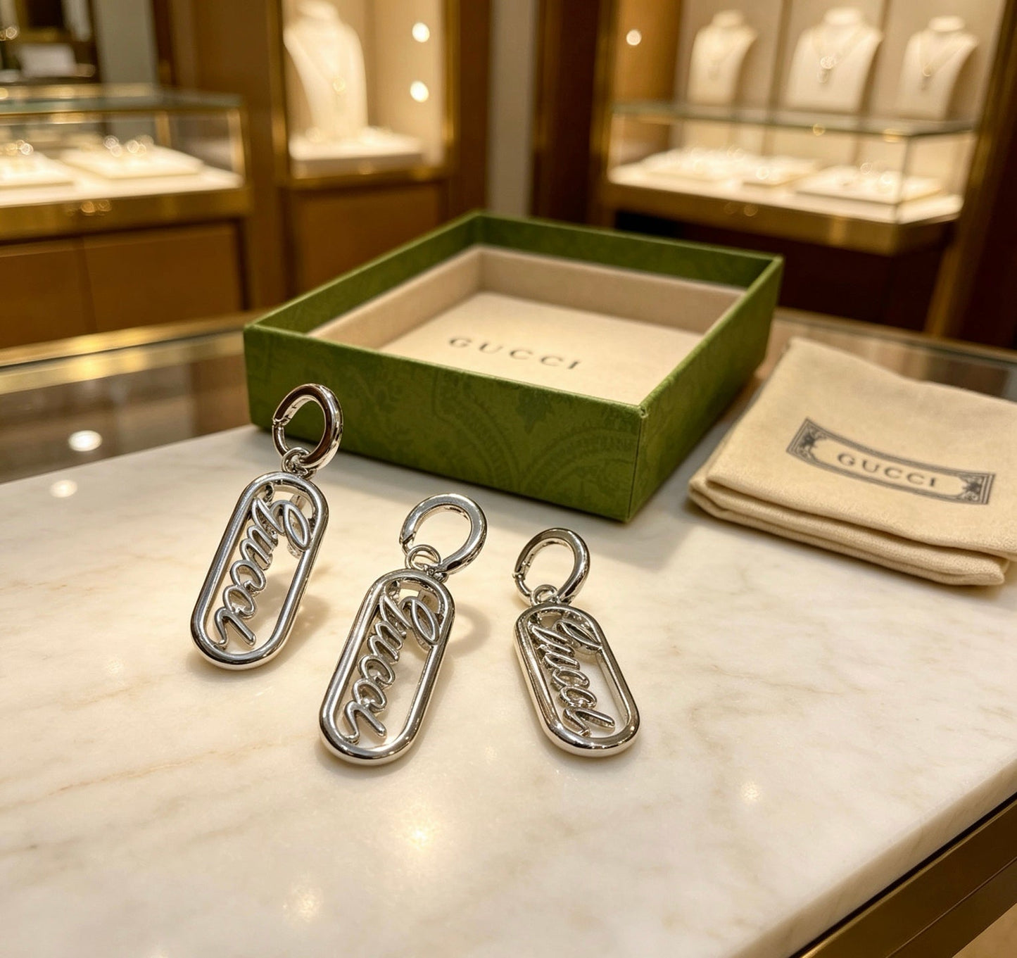 Gucci Vintage Double G Earrings