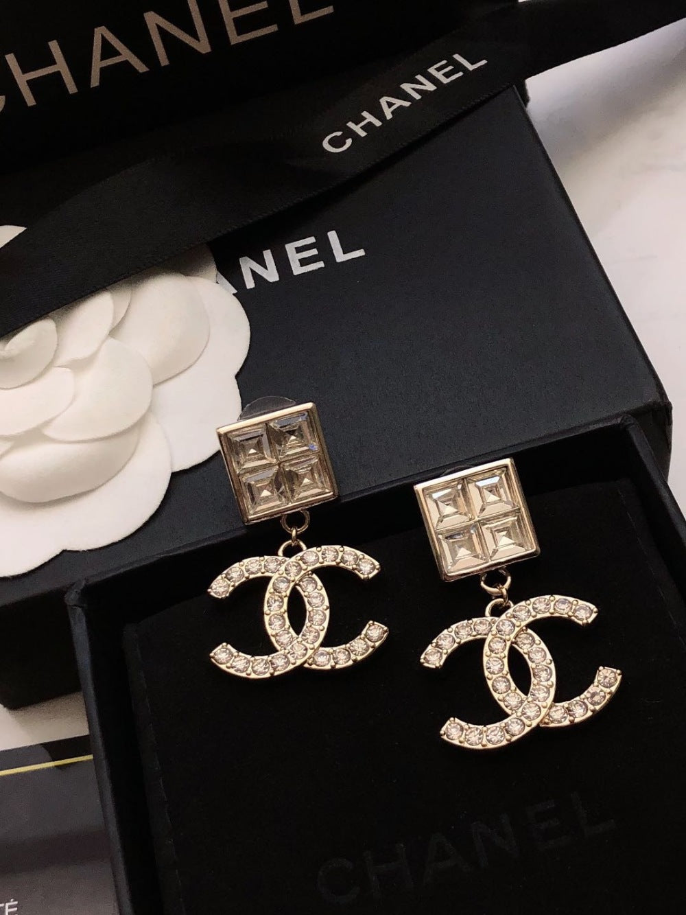 Chanel Pearl Heart Earrings