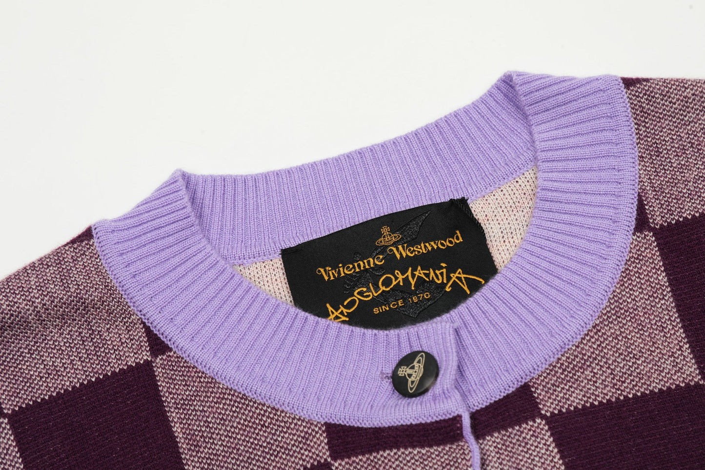Scarf-Collar Cotton Sweater