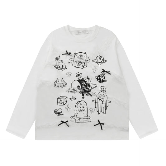 Graffiti-Style Casual Sweatshirt