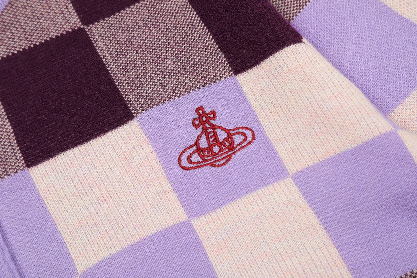 Scarf-Collar Cotton Sweater