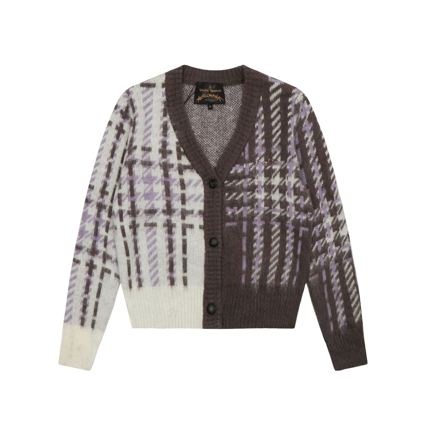 Color-block Cotton-Wool Cardigan
