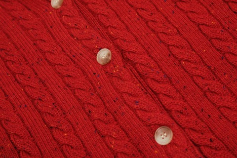 Color-block Cotton-Wool Cardigan