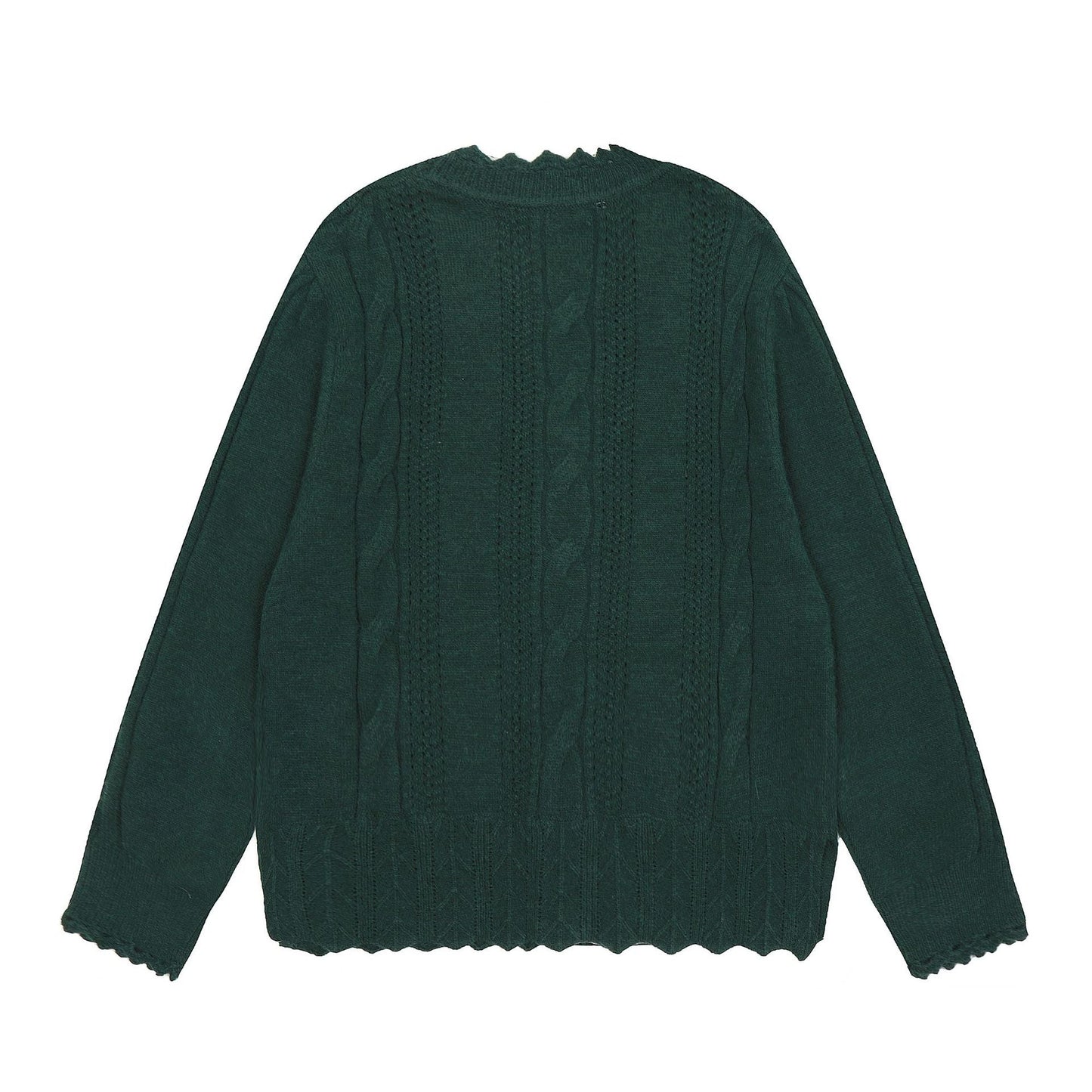 Lace-Trimmed Cotton-Wool Cardigan