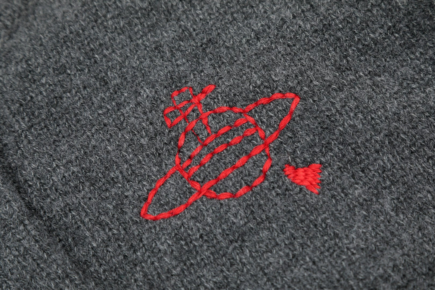Scarf-Collar Cotton Sweater