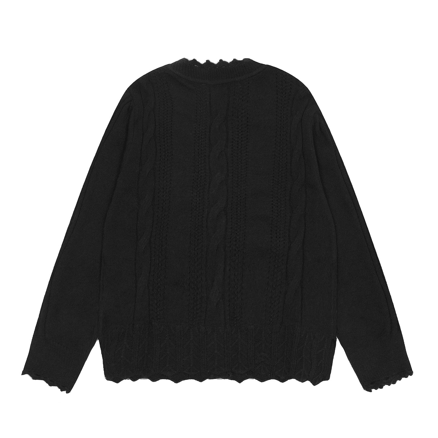 Lace-Trimmed Cotton-Wool Cardigan