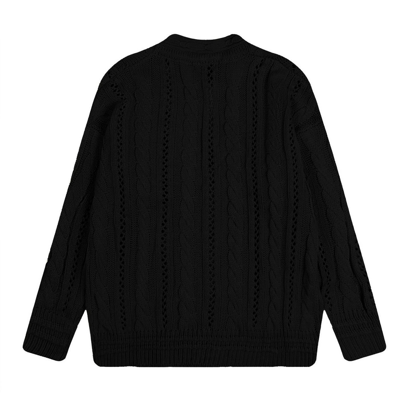 Solid-Color Cotton-Wool Cardigan