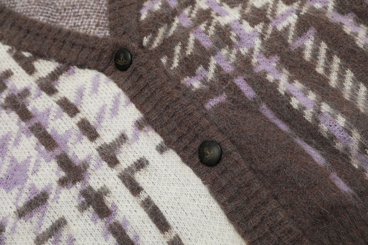 Color-block Cotton-Wool Cardigan