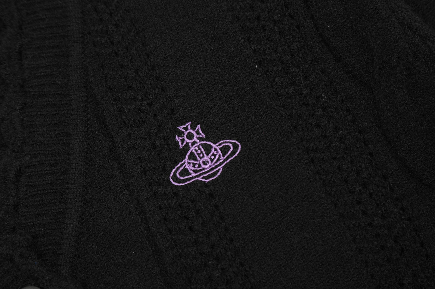Lace-Trimmed Cotton-Wool Cardigan