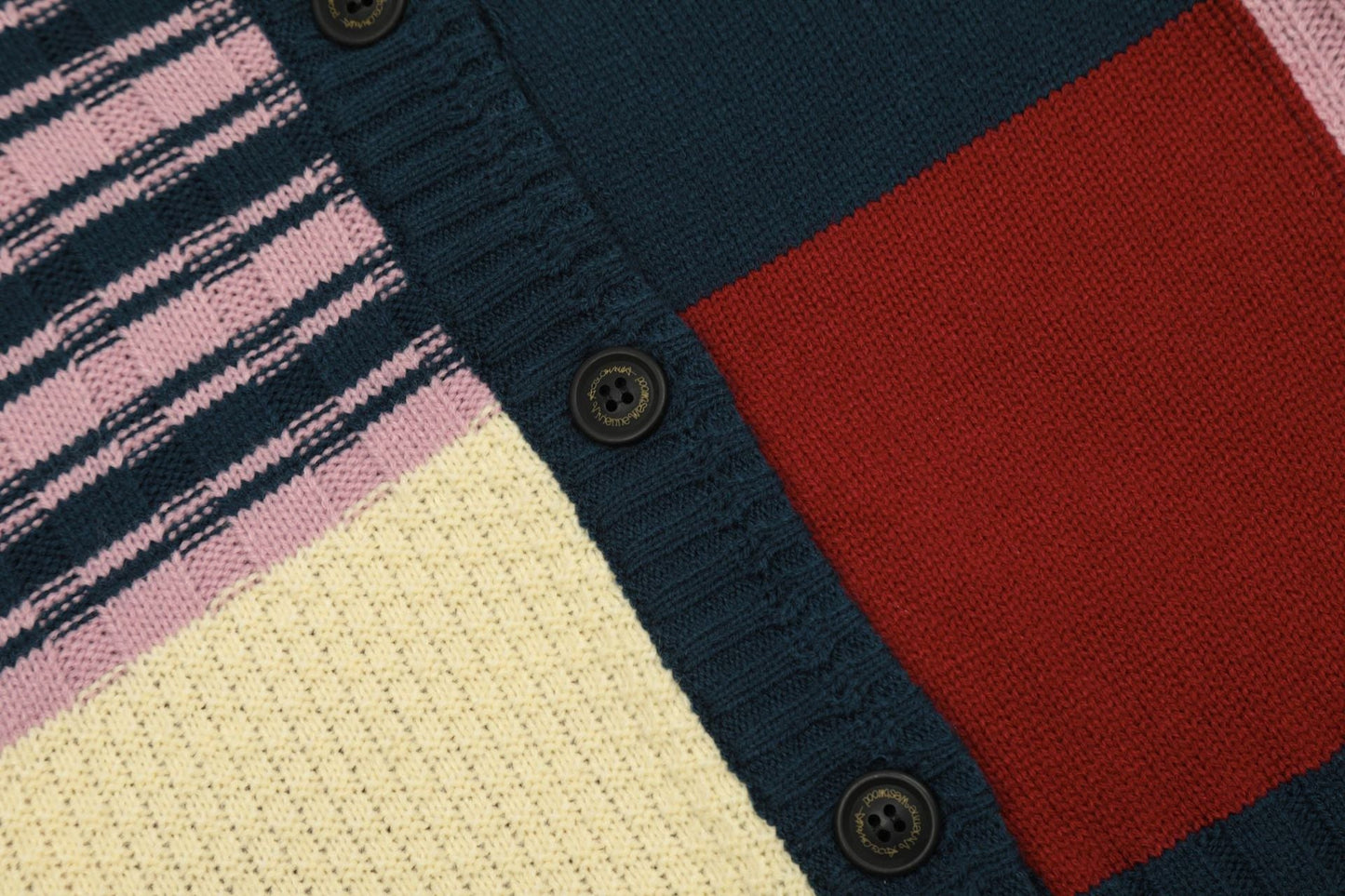 Color-block Lambswool Cardigan