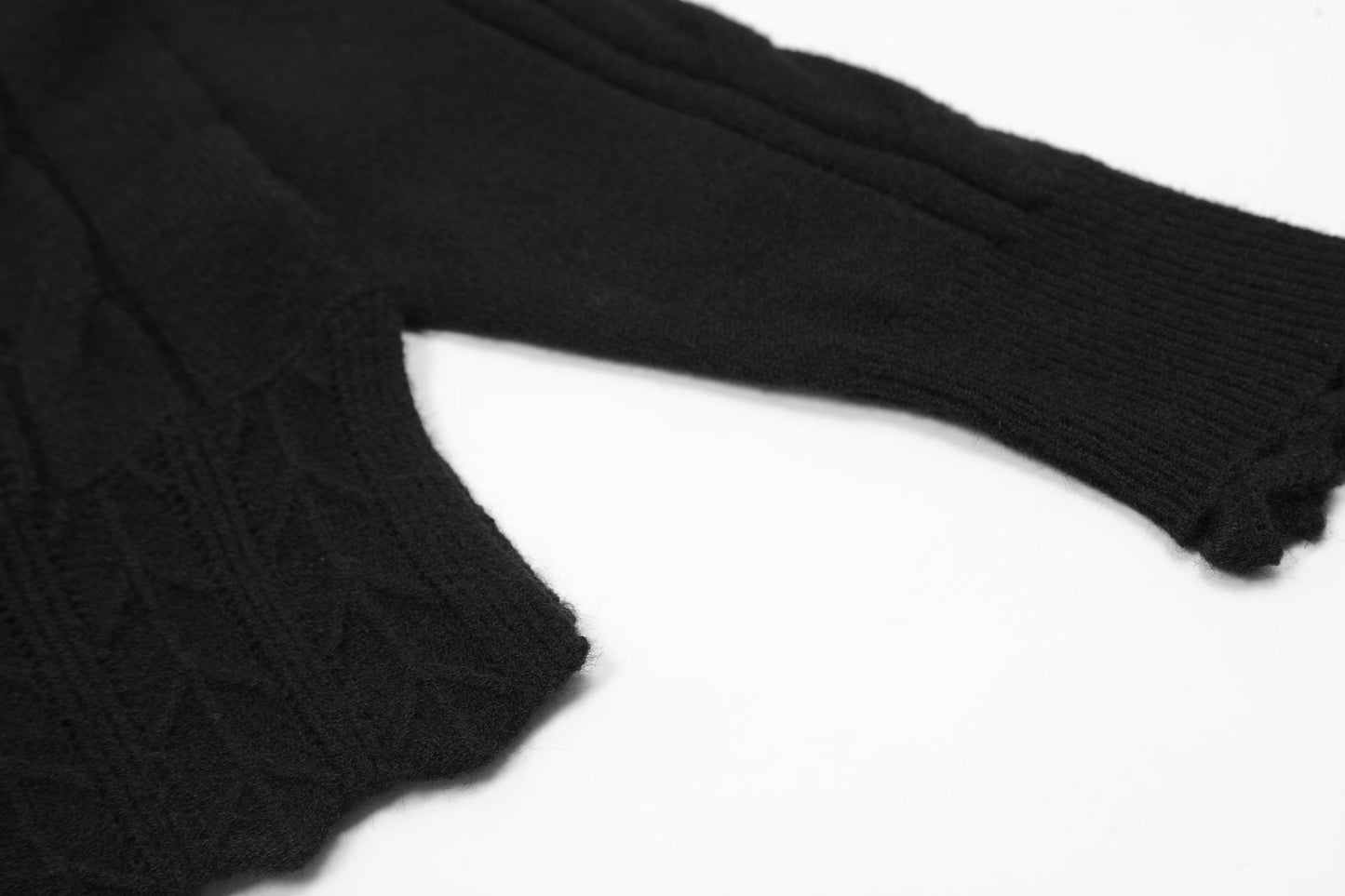 Lace-Trimmed Cotton-Wool Cardigan