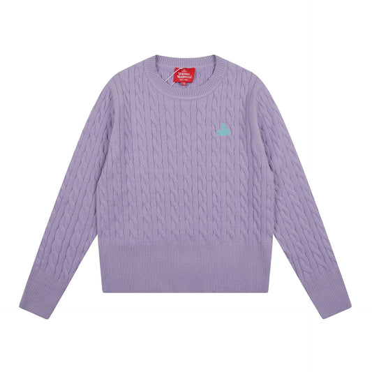 Solid-Color Cotton-Wool Sweater