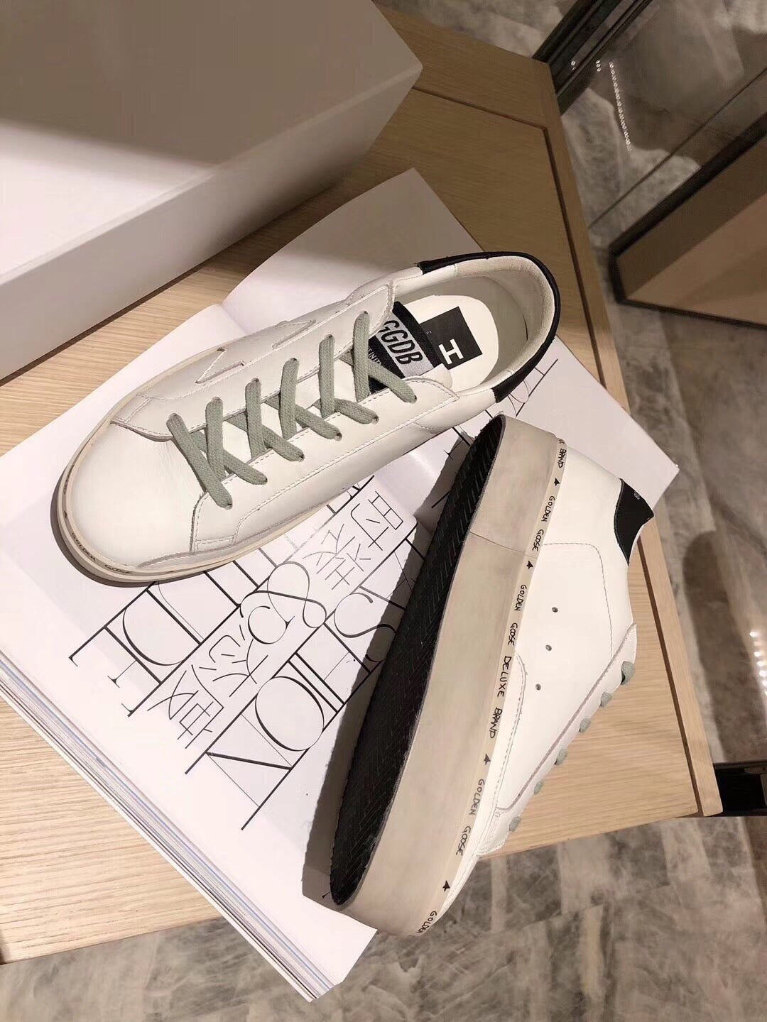 Golden Goose Vintage Distressed Sneakers #055