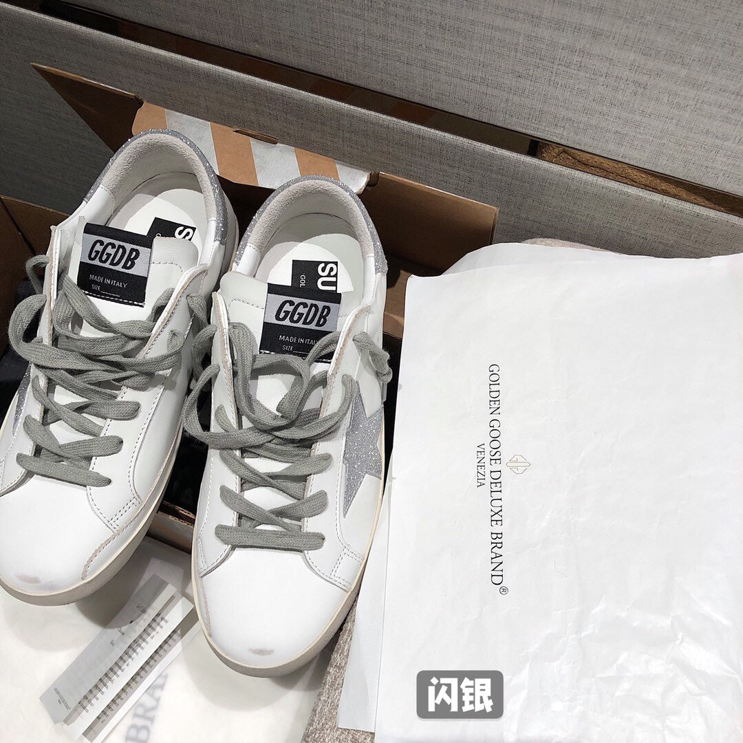 Golden Goose Vintage Distressed Sneakers #166