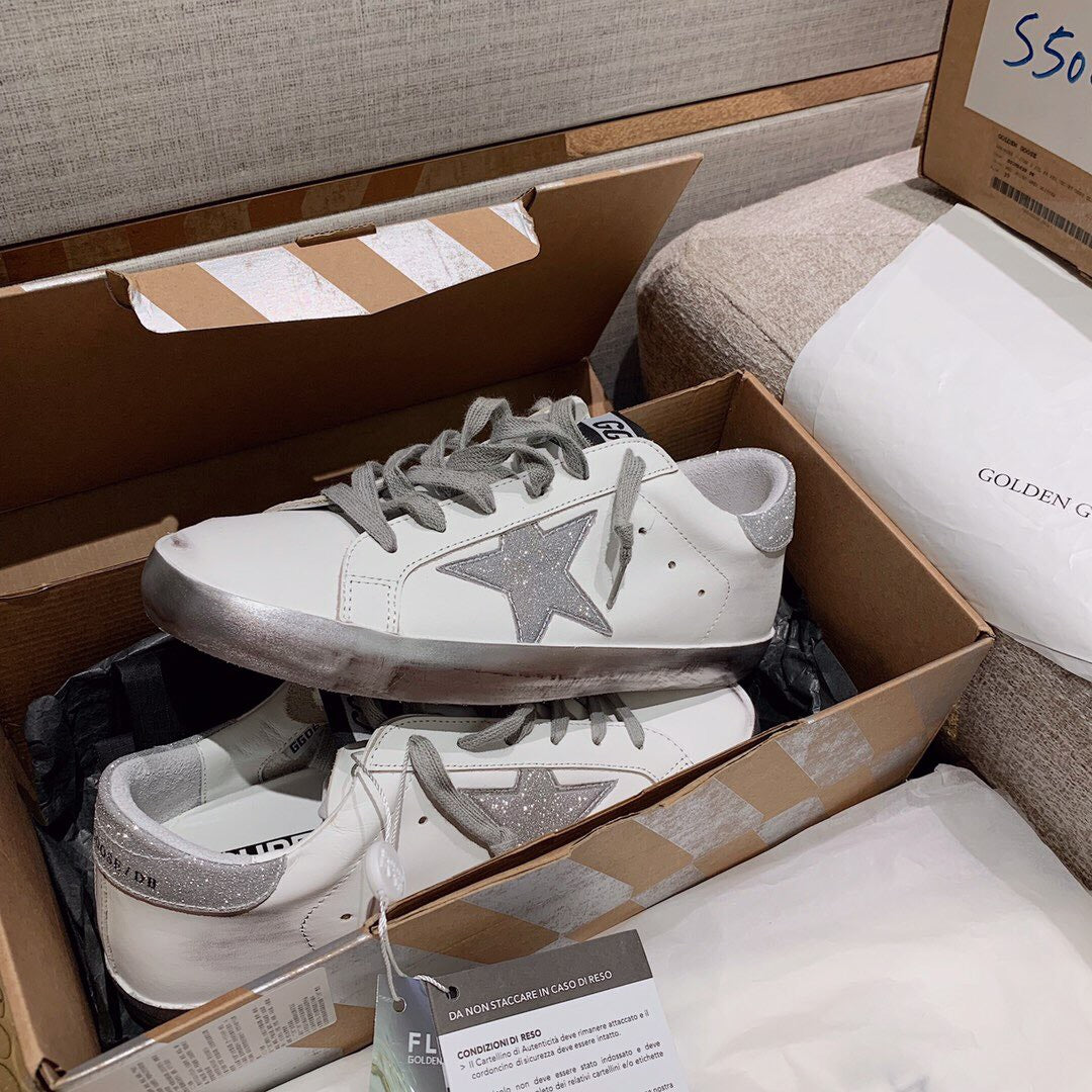Golden Goose Vintage Distressed Sneakers #287