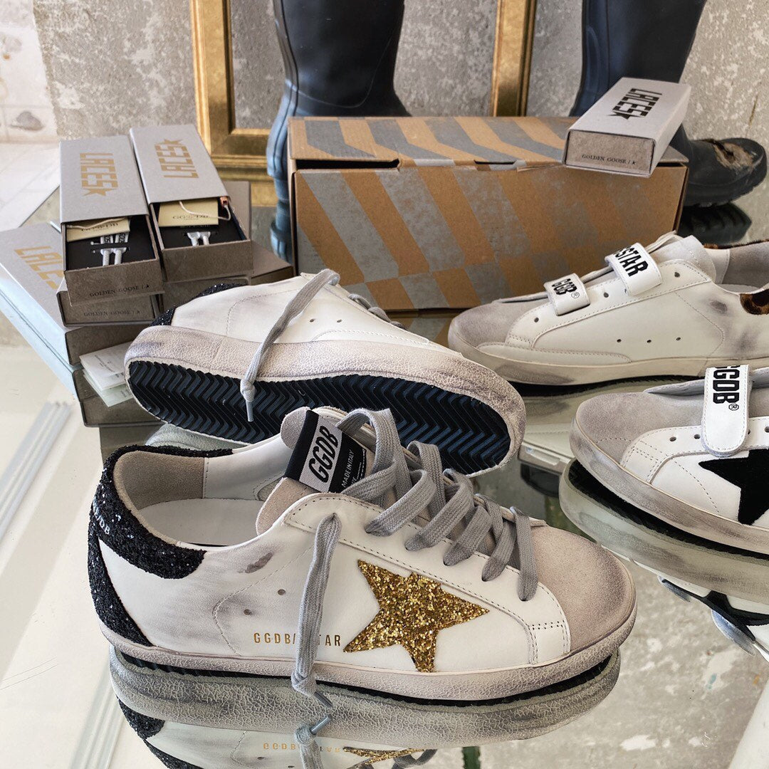 Golden Goose Vintage Distressed Sneakers #228