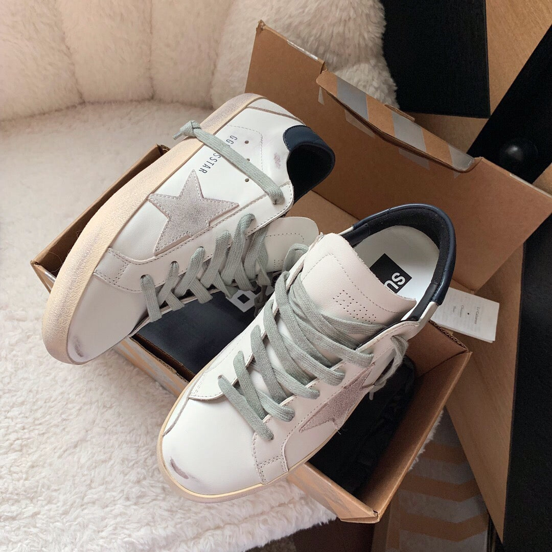 Golden Goose Vintage Distressed Sneakers #098