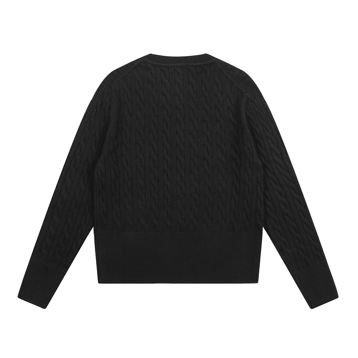 Solid-Color Cotton-Wool Sweater