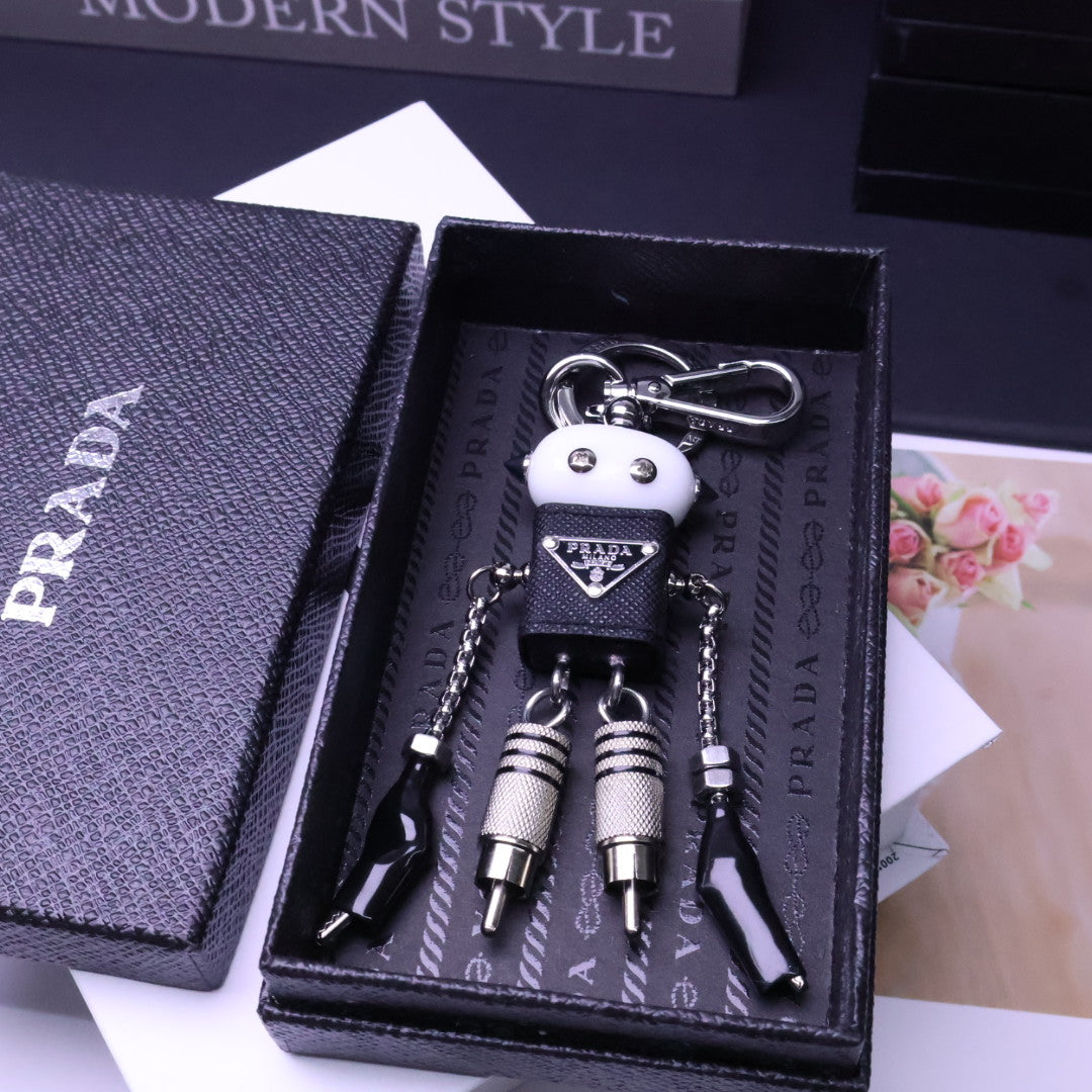 PRADA Triangle Logo Logo Detail Pendant