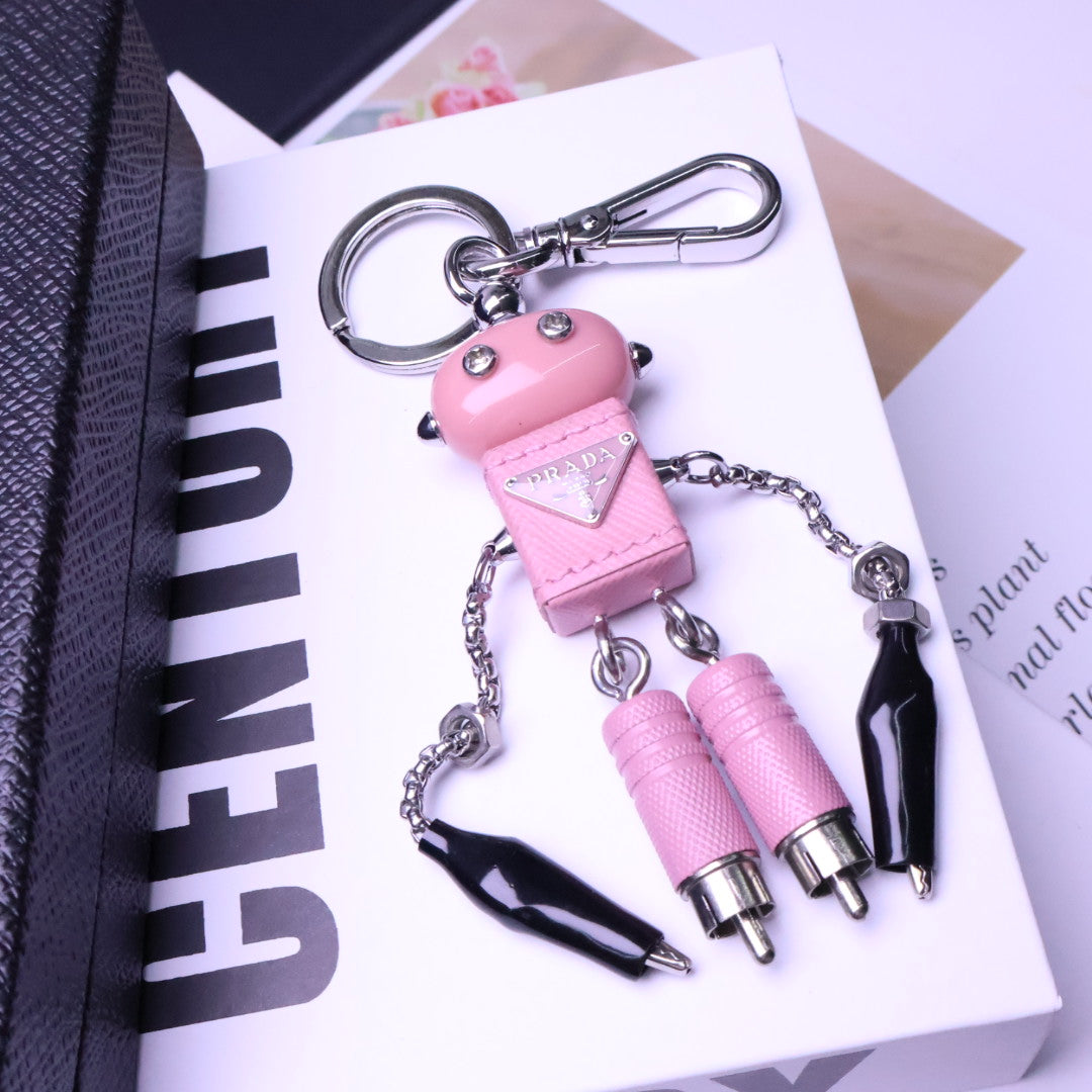 PRADA Triangle Logo Logo Detail Pendant