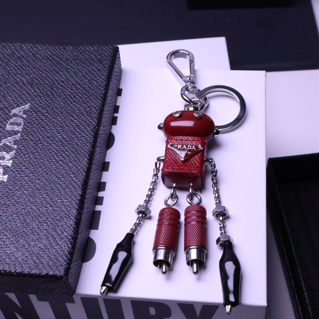 PRADA Triangle Logo Logo Detail Pendant
