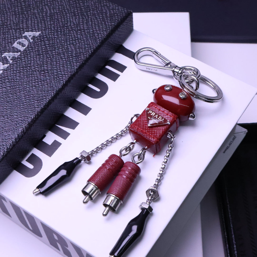 PRADA Triangle Logo Logo Detail Pendant
