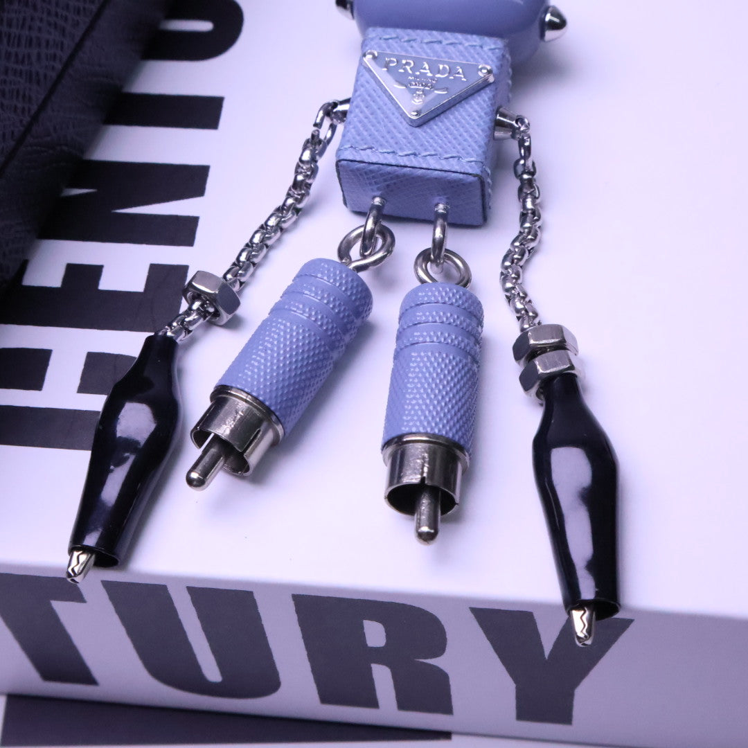 PRADA Triangle Logo Logo Detail Pendant