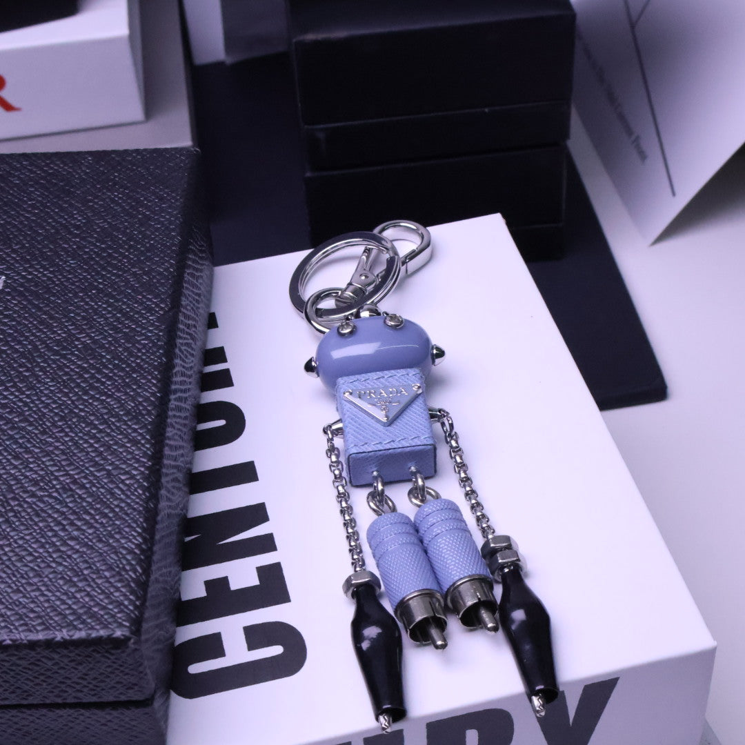 PRADA Triangle Logo Logo Detail Pendant